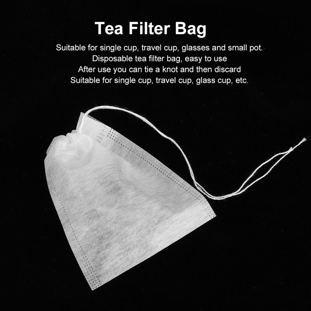 100Pcs Set Disposable Tea Filter Bags Corn Fiber Tea Strainer Tea Bags Loose Leaf Tea