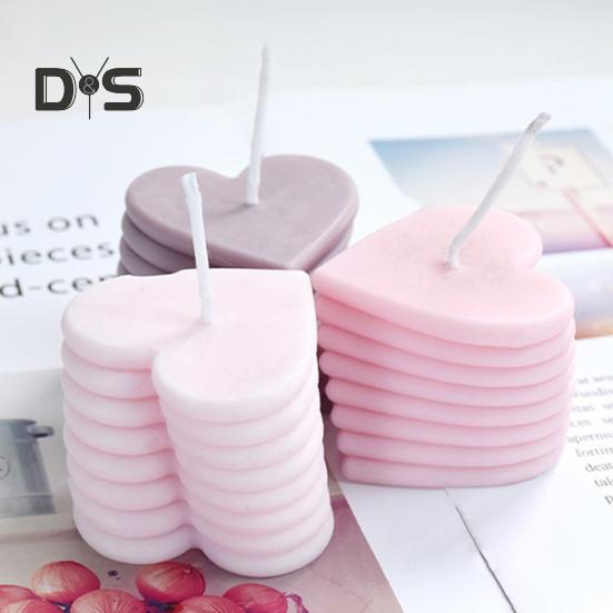 3D Сердце свечи Форма Силиконовая форма Сердце любви с прозрачной текстурой День святого Валентина эпоксидная смола художественные поделки для шоколадного торта мыло свечи изготовление