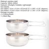 2Pcs/Set 500ml/650ml Camping Folding Bowl Stackable Anti Rust Stainless Steel Camping Bowl