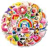 50 High-value 3D Series Graffiti Decorative Stickers All Kinds of Cute Little Animals Without Repeating Stickers
