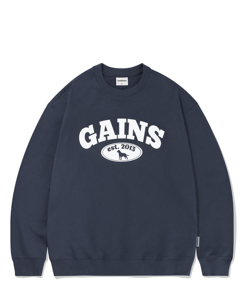 GAINSBORO Golden Logo Sweatshirt_Navy