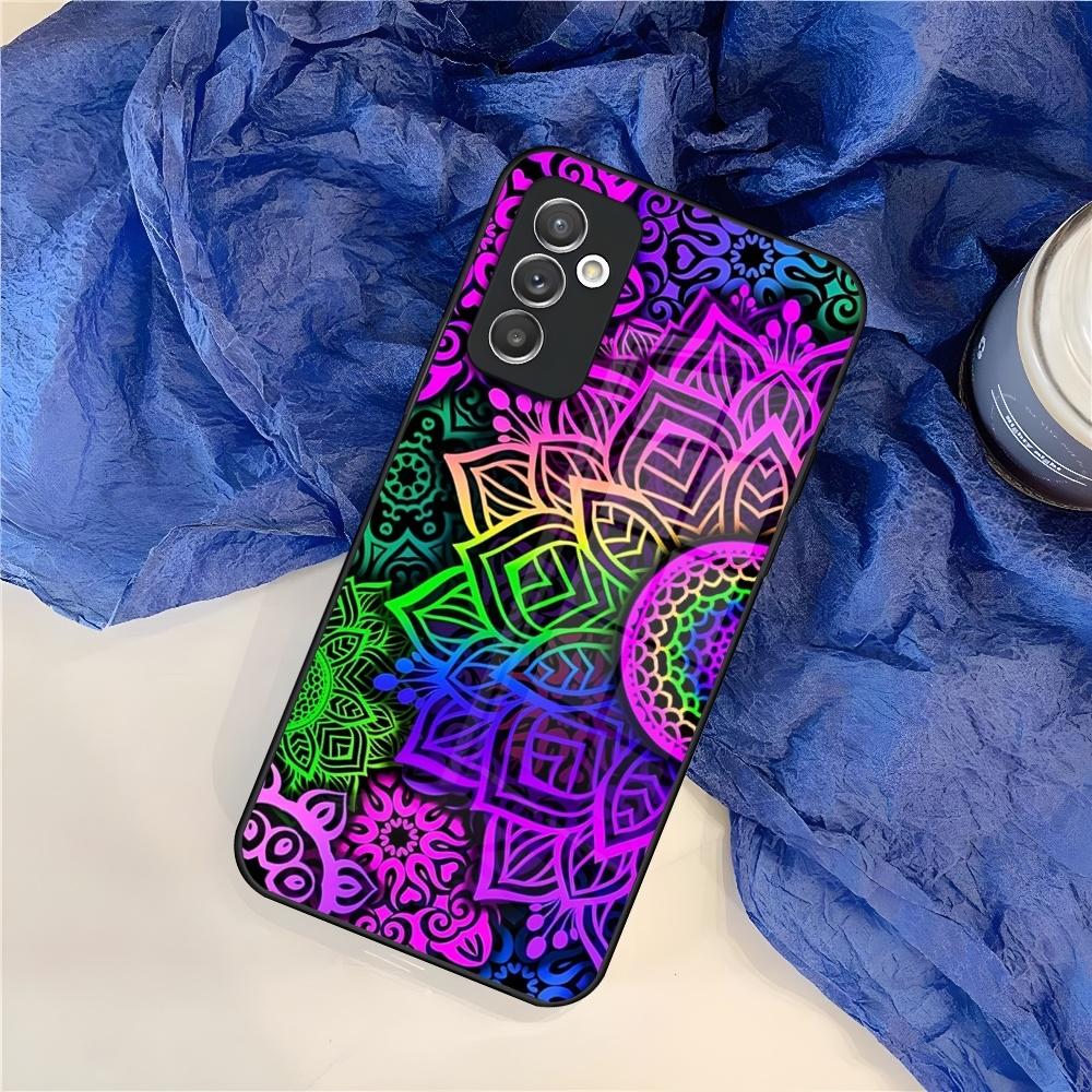 Чехол-бампер с мандалой, чакрами и йогой для Samsung S25 S24 S30 S21 S23 S20 S22 Fe S10 E S9 Note 20 Pro Ultra Plus стеклянный