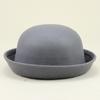Маленькая круглая шляпа в форме искусственной шерсти, британский ретро-цилиндр, круглая шляпа, мужской и женский ремешок