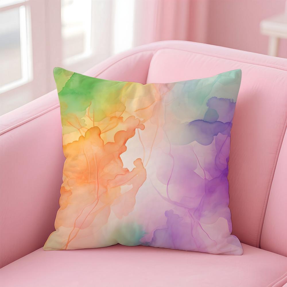 Pure color blending Cushion Cover Comfortable Reversible Pillow Cover Ideal for Car Sofa Bedroom  Beyond