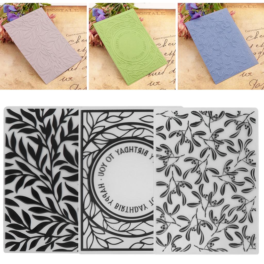 3 шт. Пластиковые папки для тиснения, тисненые шаблоны для изготовления карточек, скрапбукинга, бумажного ремесла