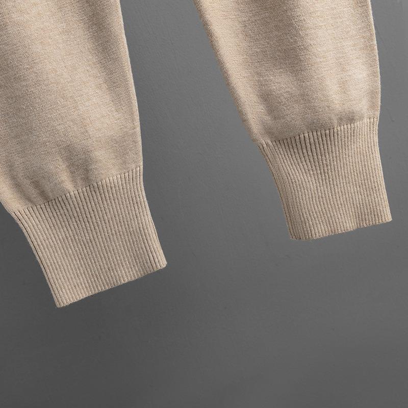 Осенне-зимний женский вязаный свитер, комплект с воротником-поло, свободный модный повседневный топ с длинными рукавами, длинные брюки, комплект из двух предметов