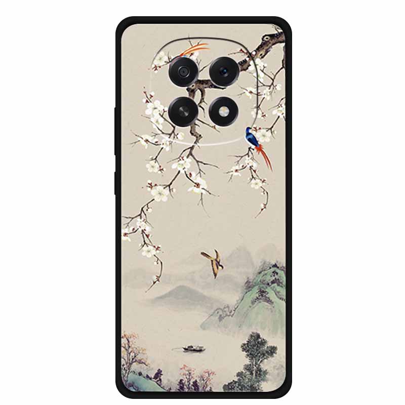 For Oppo A5 5G Phone Case 3D Relief Emboss Flowers Back Cover Black TPU Silicone Soft Case For Oppo A 5 PKQ110 Cases 6.7" Fundas