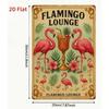 Retro Flamingo Metal Sign Tropical Wall Art Tiki Bar Decor Man Cave Accent