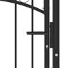Garden Gate EMMEN with Arched Top Steel 100 x 86 cm Black