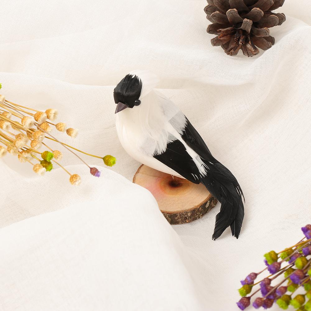 1/2PCS Foam Home Decor Garden Ornament Artificial Animal Real Feathers Bird Model Simulation Parrot