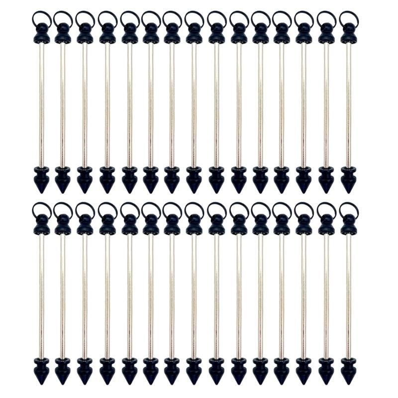 30 шт. Металлические стержни-шармы с пинами с ушком, Металлические подвески-стержни для нанизывания бусин, Универсальные аксессуары для бисероплетения для дизайнеров ювелирных изделий