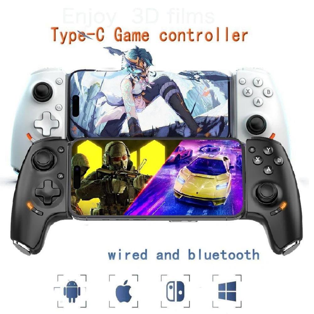 Мобильный игровой контроллер Геймпад Джойстик Type-C Проводной и BT Совместимый с Android, IOS для серии IPhone15