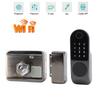 WIFI Door Lock Fingerprint Password IC Card Key Wiring Free Digital Gate Access Control for TUYA