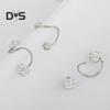 1 шт. серьги для пирсинга, искусственные кристаллы, серьги-гвоздики для козелка, легко чистящиеся серьги-гвоздики для хряща ушной раковины, губы