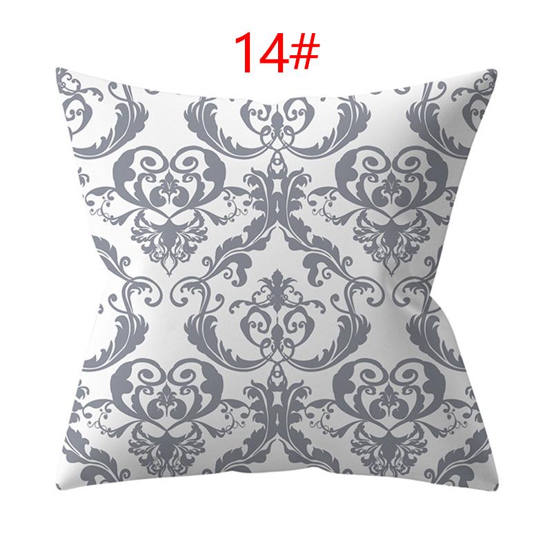 18-дюймовая подушка для домашнего декора с геометрическими элементами, поясничная наволочка, серый чехол для подушки, диван