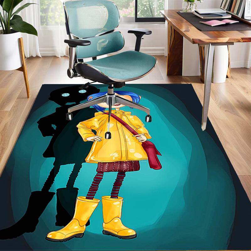 1pc C-Coraline (6) Design Area Rug - Non-Slip, Soft & Cozy Floor Mat for Living Room, Bedroom, Office - Indoor/Outdoor Decorative Carpet