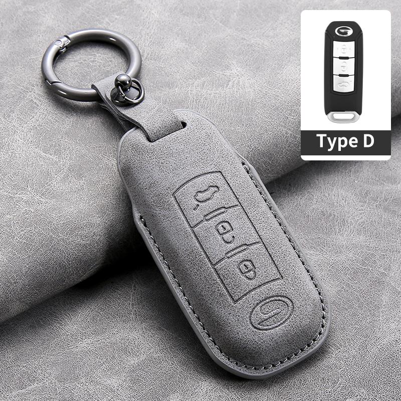 Leather Car Key Case for Gac New Energy Trumpchi Aion S V Y LX Leather Car Key Cover for Aion S V Y LX GM8 GA6 SGS7 GS5 J14 J16