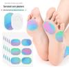 Разноцветный овальный пластырь от мозолей и волдырей на стопе - Мягкий, противоистирающий, зубчатый протектор для пятки