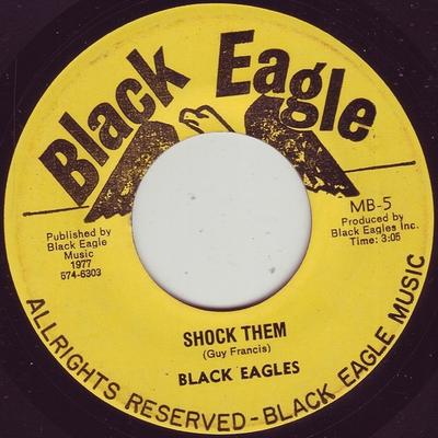 7-дюймовая пластинка BLACK EAGLES Shock Them MB5 Black Eagle 1977 US Reggae Ska Dub Б/у