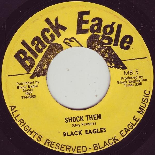 7-дюймовая пластинка BLACK EAGLES Shock Them MB5 Black Eagle 1977 US Reggae Ska Dub Б/у