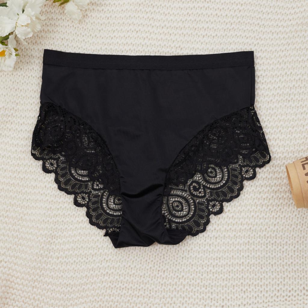 Ladies' Fashionable Lace Sexy Mid Waist Underwear With Abdominal Compression Underwear