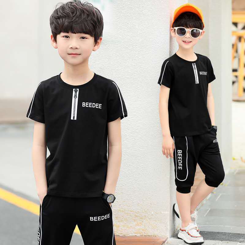 Children's Summer Sports Suit Short Sleeve + Shorts 2-piece Set