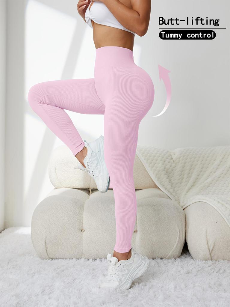 Бесшовный костюм для йоги с высокой талией: Активная одежда для женщин, подтягивающая бедра и формирующая живот