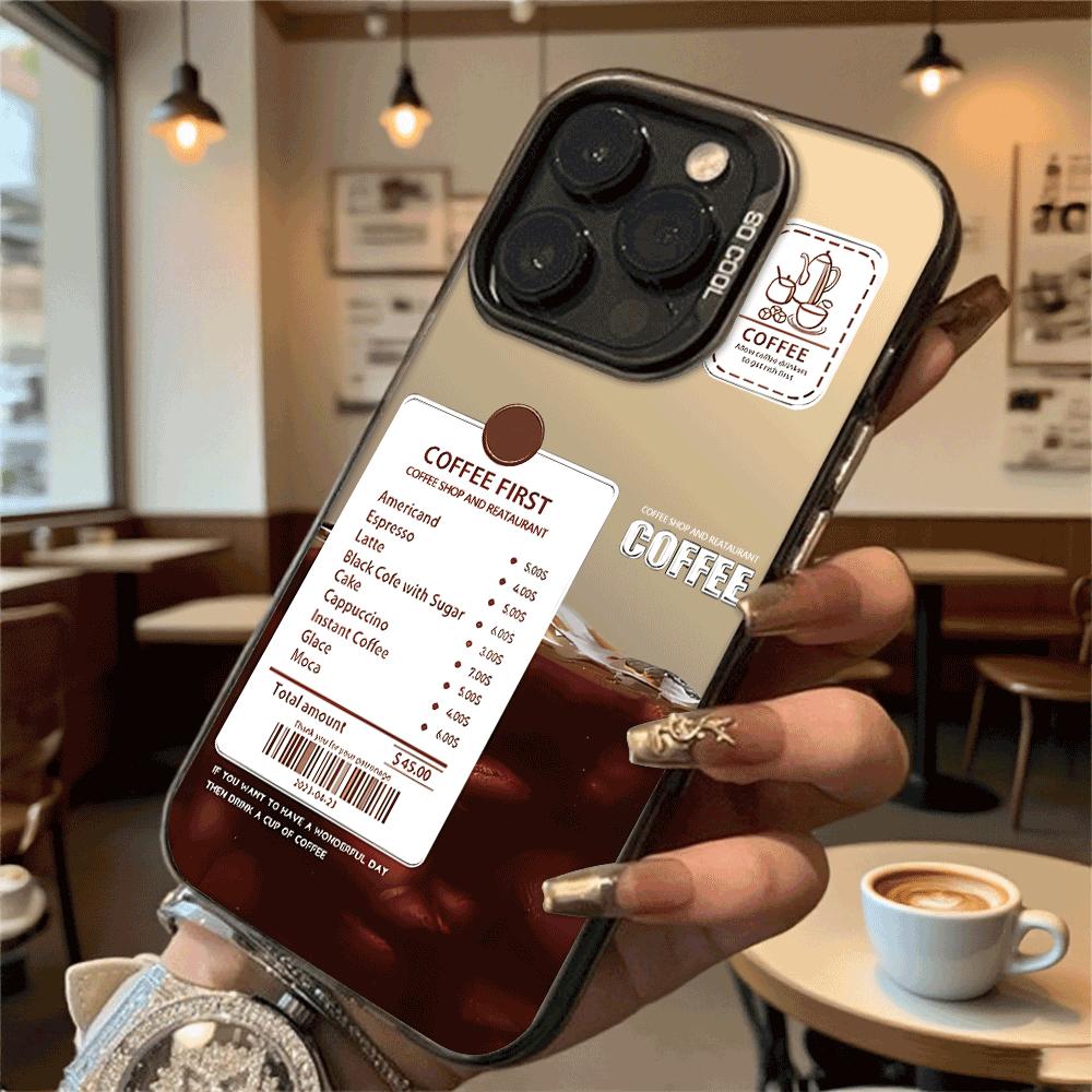 Дизайн Чехла для Телефона с Меню Кофейни, Жесткий Чехол для Xiaomi Redmi Note 15 14 13 12 11 Pro Plus, Ударопрочный Защитный Чехол