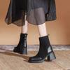 Small Heel Elastic Thin Boots Women's 2025 Autumn and Winter New Thick Heel Short Boots French Socks Boots Martin Boots