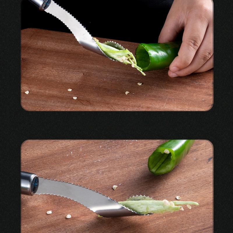 HANYANG Stainless Steel Chilli Seed Remover Creative Kitchen Corer Green Pepper Seed Remover Kitchen Gadgets Seed Remover