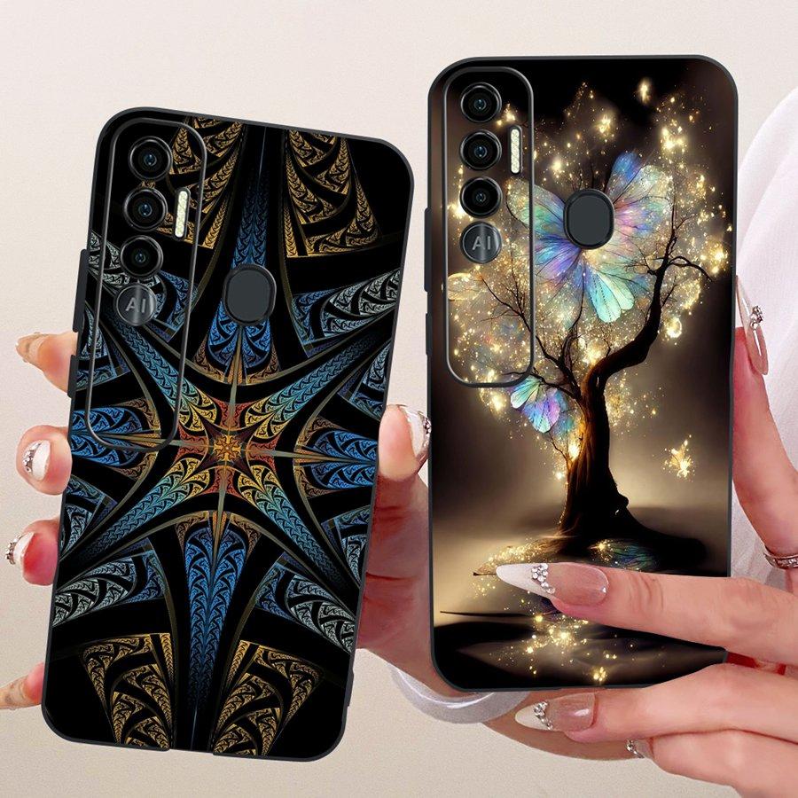 Case For Tecno Spark 7 Pro Phone Back Cover For Tecno Spark7 7T 7Pro Fashion Style Black Case TPU Soft Silicone Bumper Coque