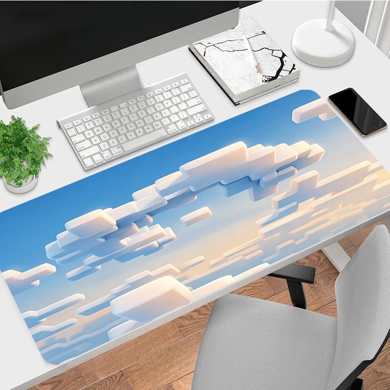 Игровой коврик для мыши Cloudscape Xl Нескользящая резиновая основа Прошитый край Водонепроницаемый коврик для стола Для ПК Ноутбука Геймера Офиса Компьютерные аксессуары C927191
