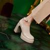 Fashion Autumn Women's High Heels Lolita Mary Jane Thick Sole Party High Heels Women's Sandals Leather Pumps Women's Shoes 2024