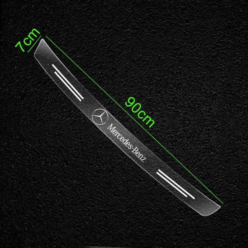 AABGT1 1Pcs Transparent Car Trunk Badge Protective 3D Sticker For Mercedes Benz AMG C200L GLC B/C/E/S Class A Class C200L GLC GLK CLA