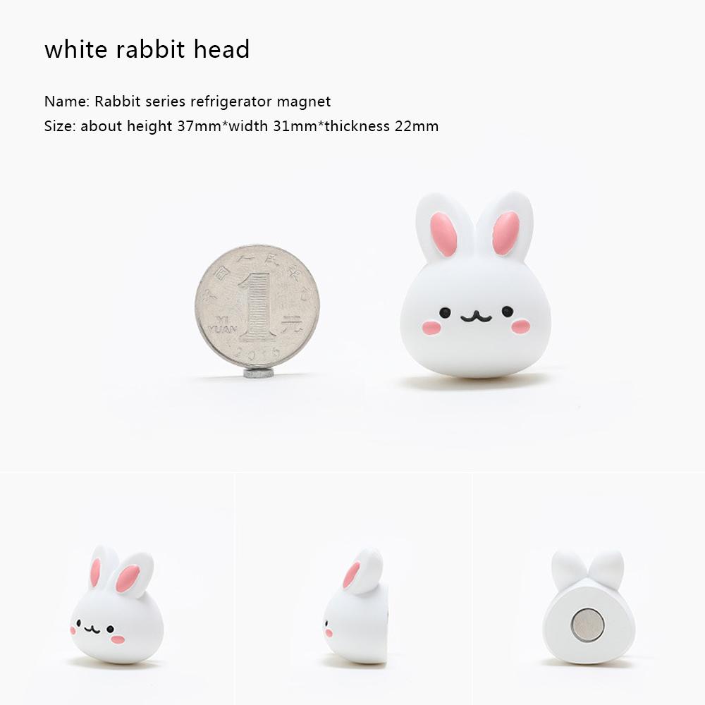 Bunny Magnetic Fridge Sticker Creative DIY Resin Cartoon Cute Personality Design 3D Home Decorations Ornaments Various Styles
