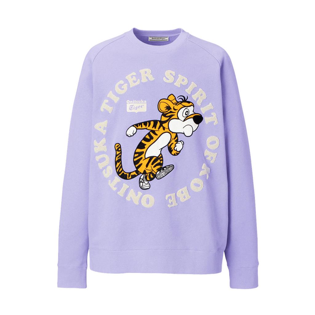 ONITSUKA TIGER Cartoon Anime Letter Pattern Design Comfortable Casual Round Neck Pullover Long Sleeve Sweatshirt Unisex Sweatshirt 2183B180-500