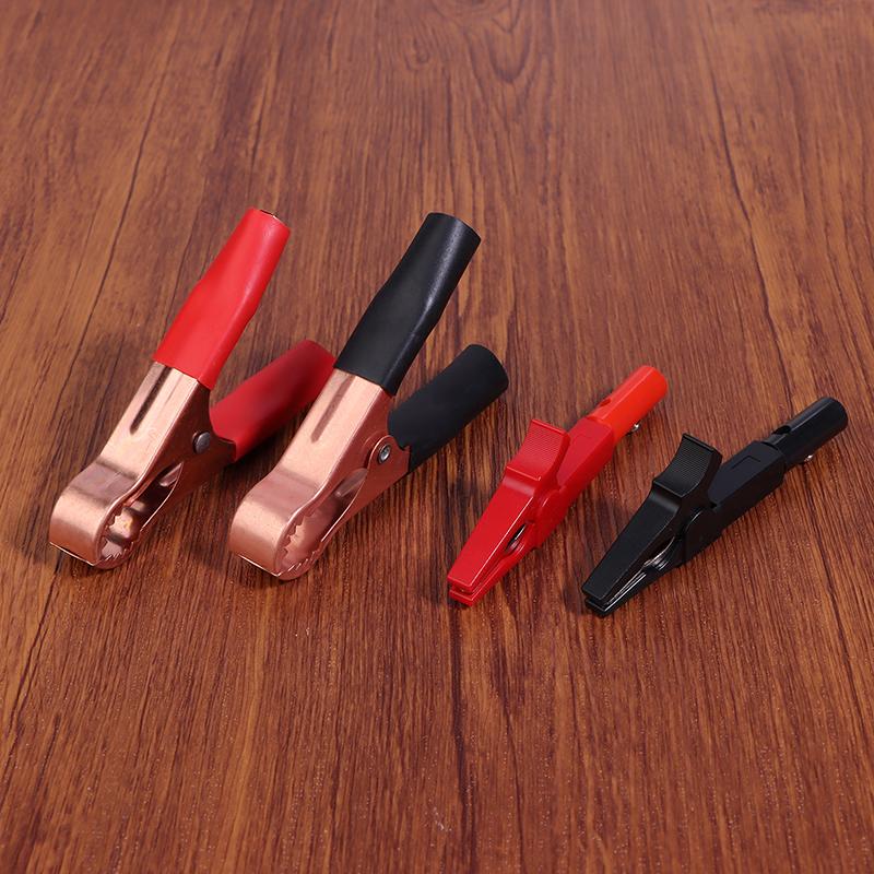 2 шт. 30/50A 80 мм Крокодил Автомобильный Фургон Аккумулятор Тестовый Провод Зажимы Крокодил Электрический Перемычка Кабель Зажим Красный+Черный