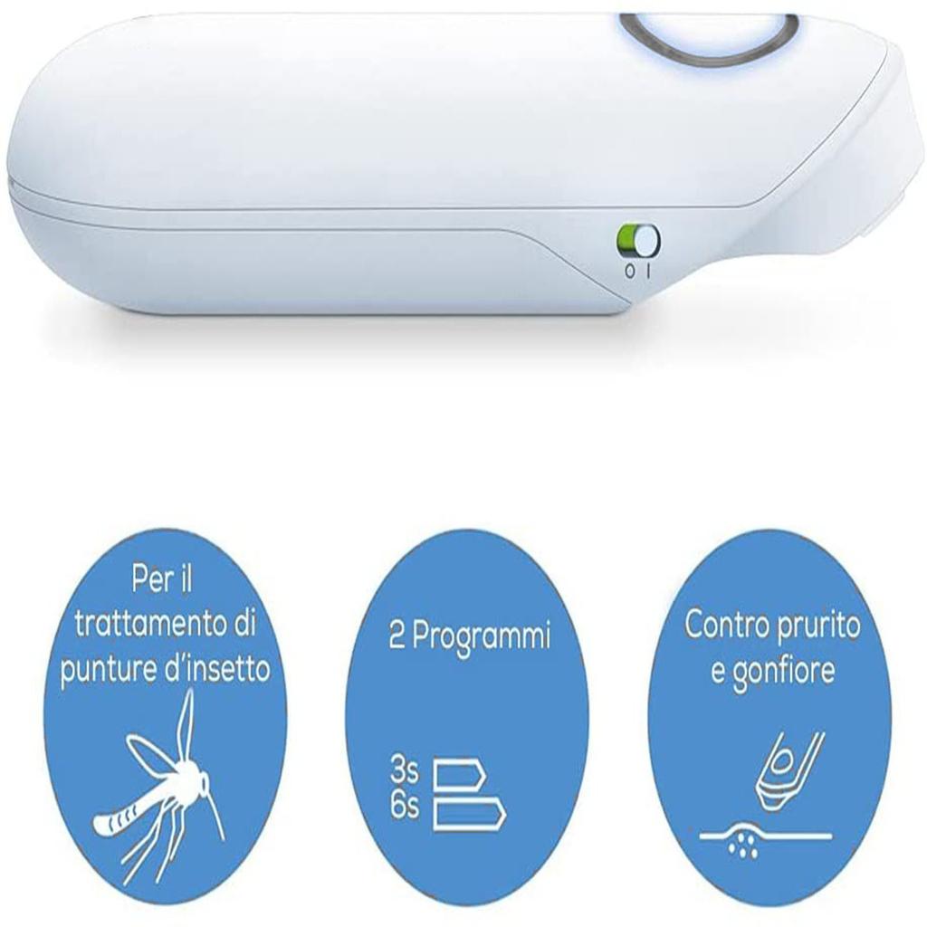 Противозудное устройство, которое жалит и кусает насекомых, снимает зуд