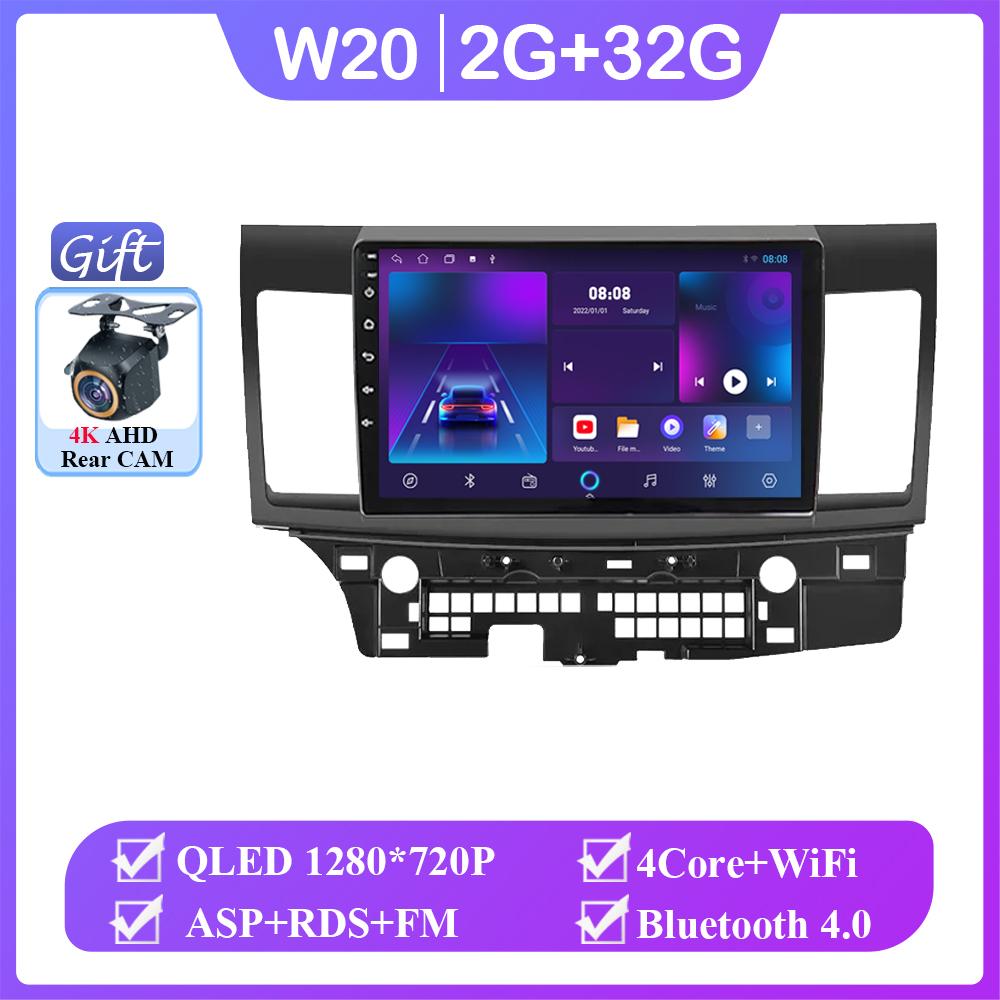 Android 14 автомобильный DVD для Mitsubishi Lancer 10 CY 2007-2017 стерео головное устройство сенсорный экран GPS 4G мультимедийный проигрыватель без 2din DVD 7862