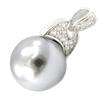 [I3967] - Silver Pendant 'Sissi' Silver Gray (rhodium-plated) - 12 Mm Pearl