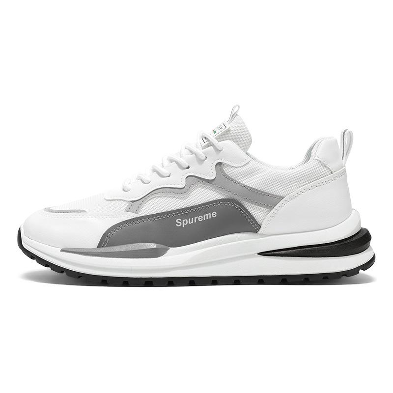 Летние дышащие мужские туфли, новые мужские сетчатые спортивные повседневные кроссовки для бега Little White Dad High Tide Shoes