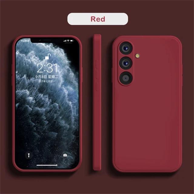 Galaxy S24 S23 Ultra S22 S25 Liquid Silicon Phone Case For Samsung Galaxy S24 Plus S23 S22 Ultra A54 A55 Soft Shockproof Cover