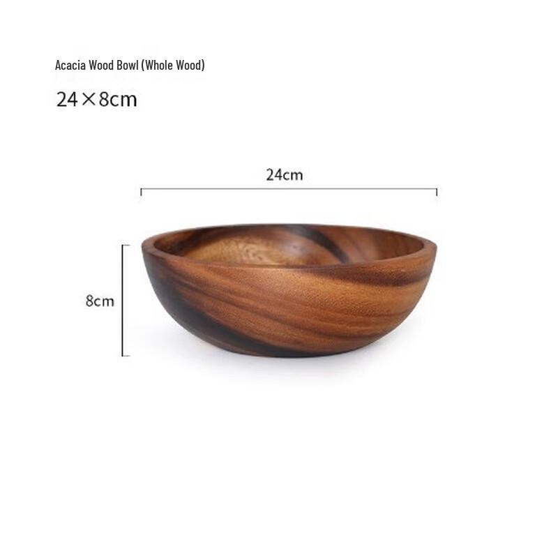 ZISIZ Wooden Salad Bowl & Utensil Set