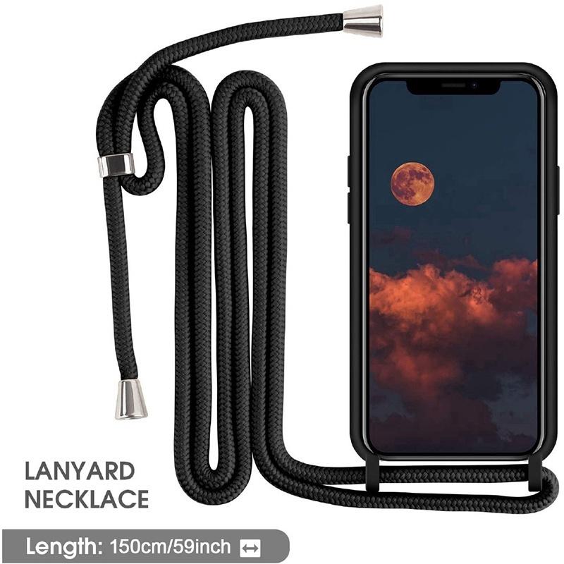 Crossbody Lanyard Silicone Case for IPhone 16 15 14 13 12 11 Pro Max XSMAX XR 8 7 Samsung S25 S24 S23 S22 S21 Ultra Plus S21FE A15 A55 A16 A53 A14 A54