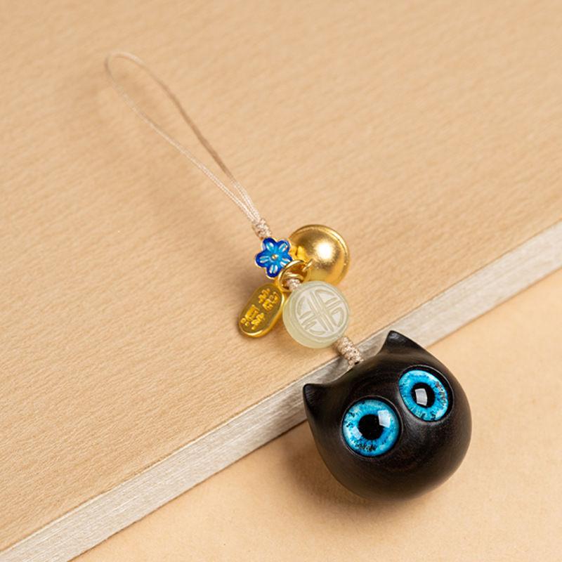 1 шт. Деревянный брелок для кошки Аниме Милый Брелок для мобильного телефона Цепочка для ключей от машины Деревянная подвеска Индивидуальность Креативный Милый Аксессуар для брелка
