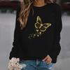 2024 Autumn/Winter European & American Print Loose Pullover Long Sleeve Women's Sweatshirt