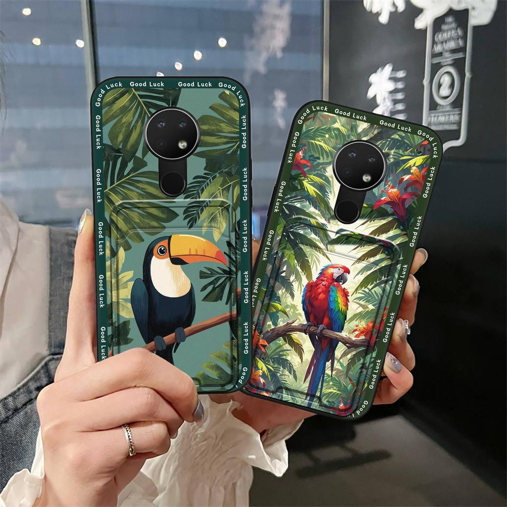 Защитный грязеотталкивающий чехол для телефона для Nokia 6.2/7.2 ТПУ силиконовый милый чехол на заднюю панель граффити прочный противоударный карман для карт