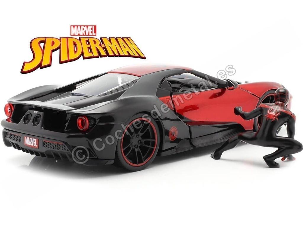 MARVEL SPIDERMAN MILES MORALES 2017 FORD GT Diecast Car 124 & Spider-Man