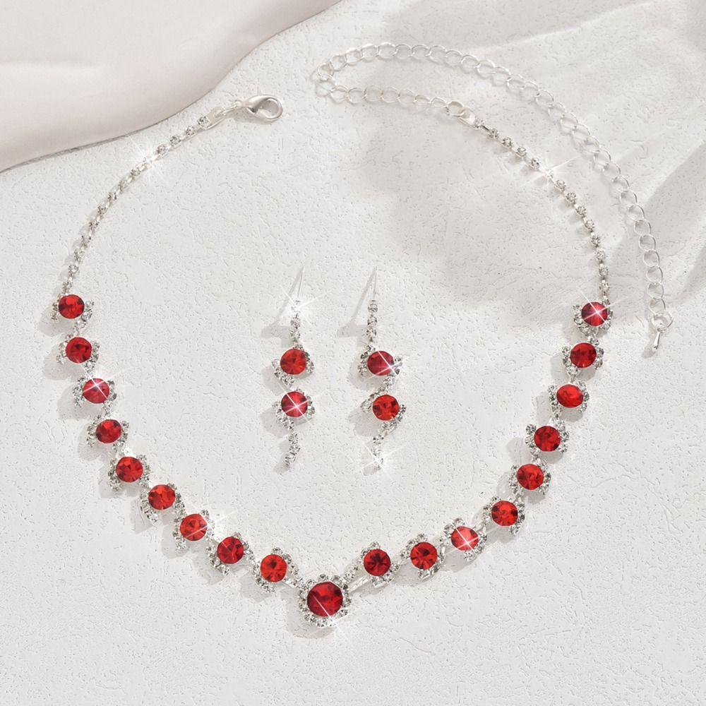 Набор украшений из когтевой цепочки со стразами, хрустальное ожерелье, серьги для свадебной вечеринки, банкет