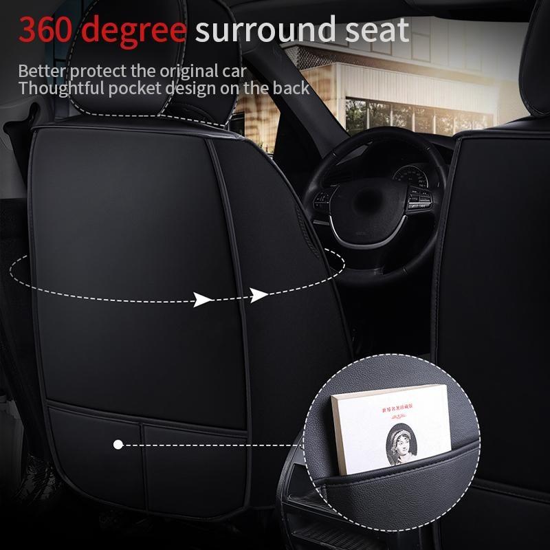 Vehicle Universal Cushion Mats PU Leather Car Seat Cover Easy To Install